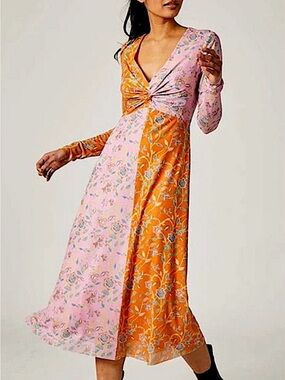 Rachel Antonoff Olivia Long Sleeve Midi Dress, NEW